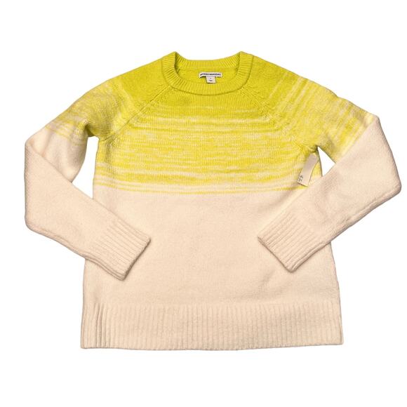 Amazon Essentials Women's Soft-Touch Crewneck Novelty Sweater Lime Green/White S - Picture 3 of 9